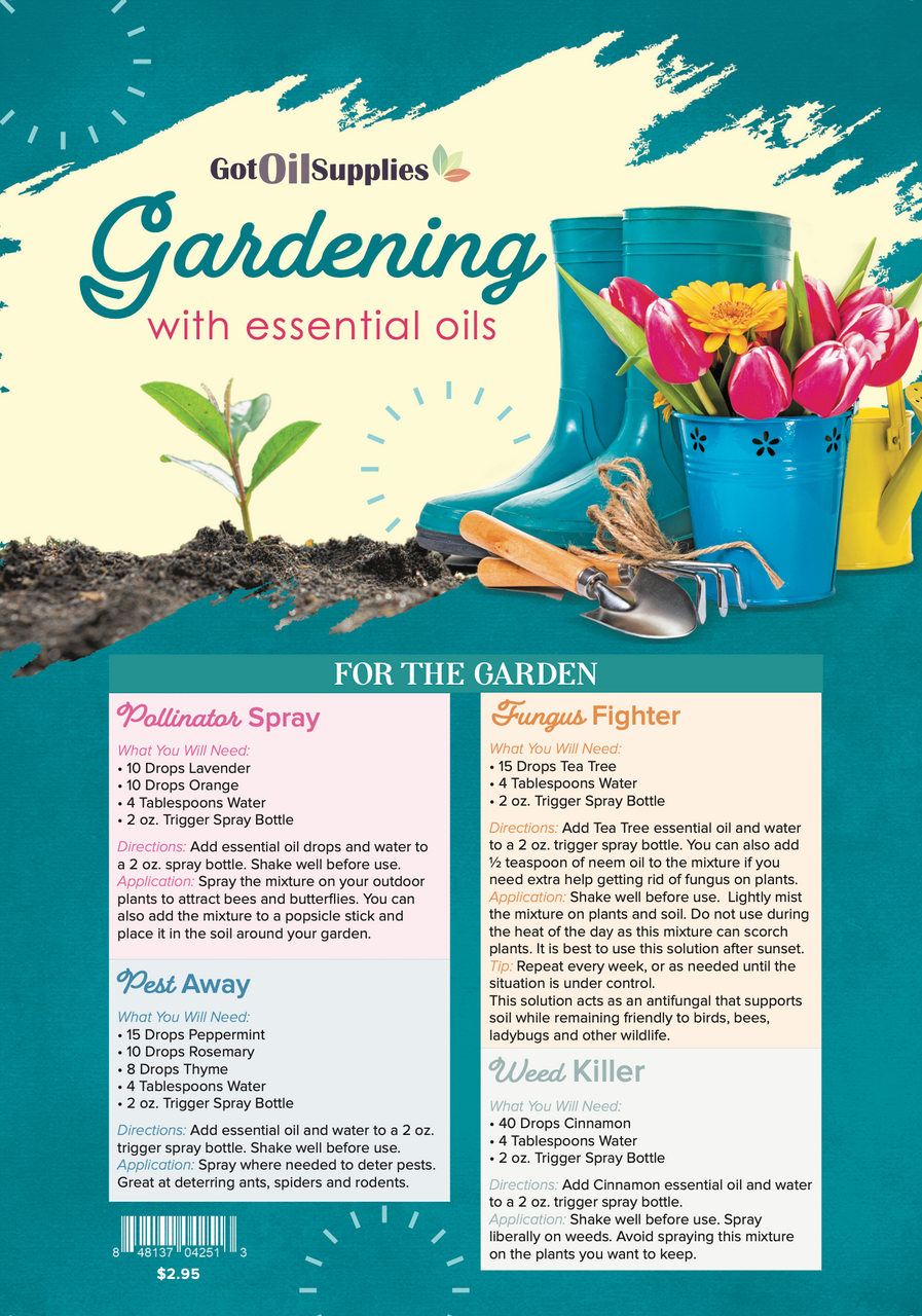 essential oil garden spray recipe Gardening with Essential Oils Recipes (12 Sheets)