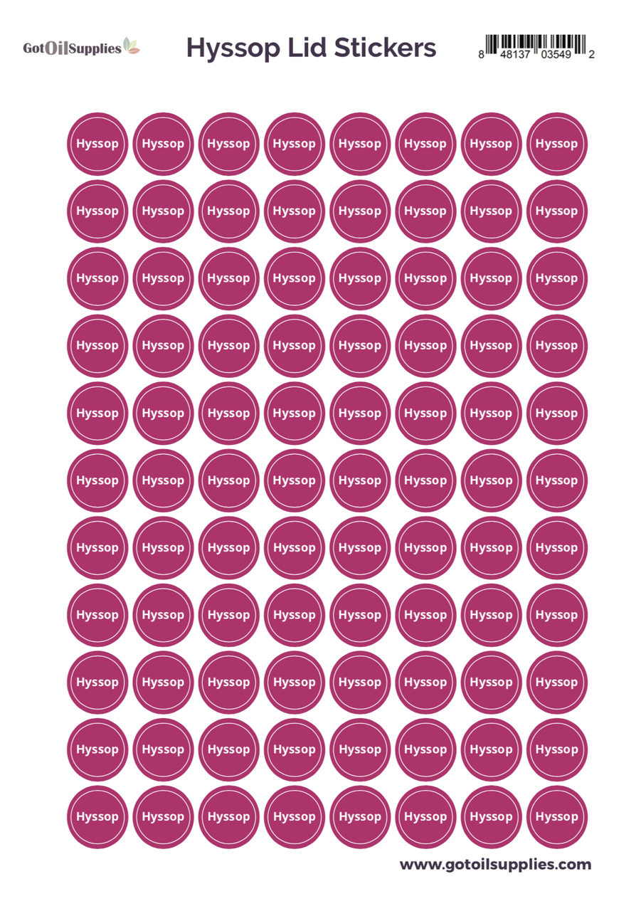 Hyssop YL Lid Stickers