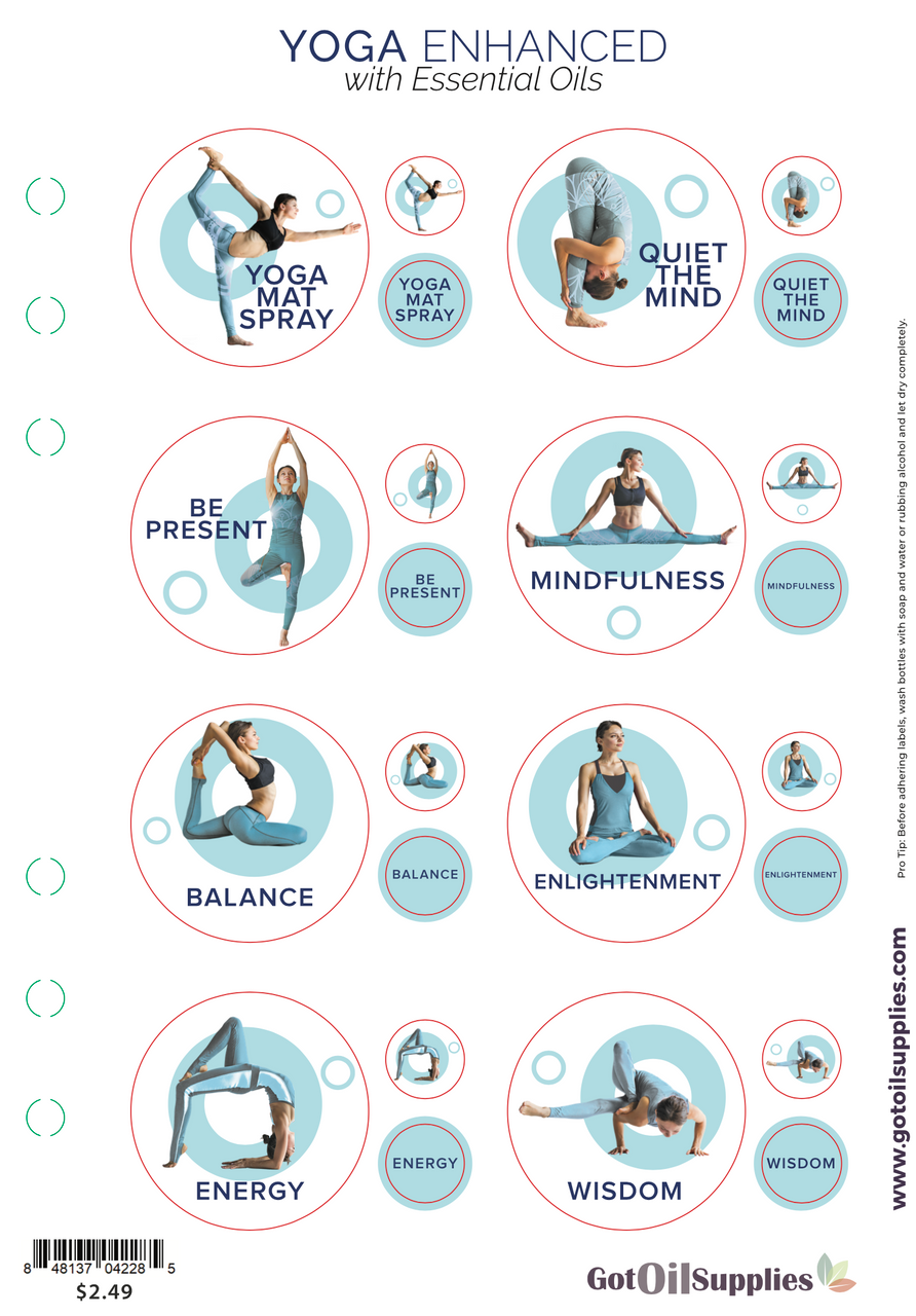 Yoga Enhanced with Essential Oils Label Sheets