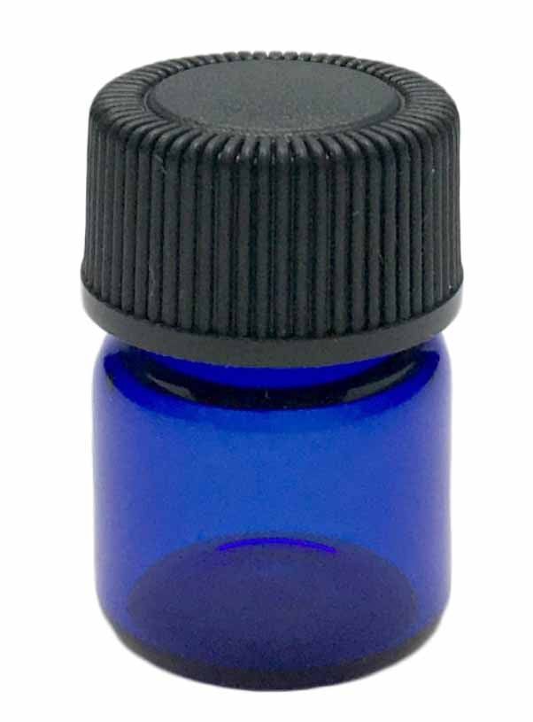 1 ml Blue Sample Bottles with Orifice Reducers and Caps (12-Pack)