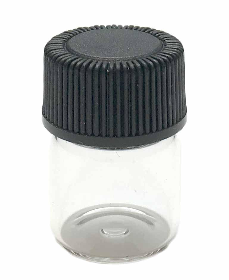 1 ml Clear Sample Bottles with Orifice Reducers and Caps (12-Pack)