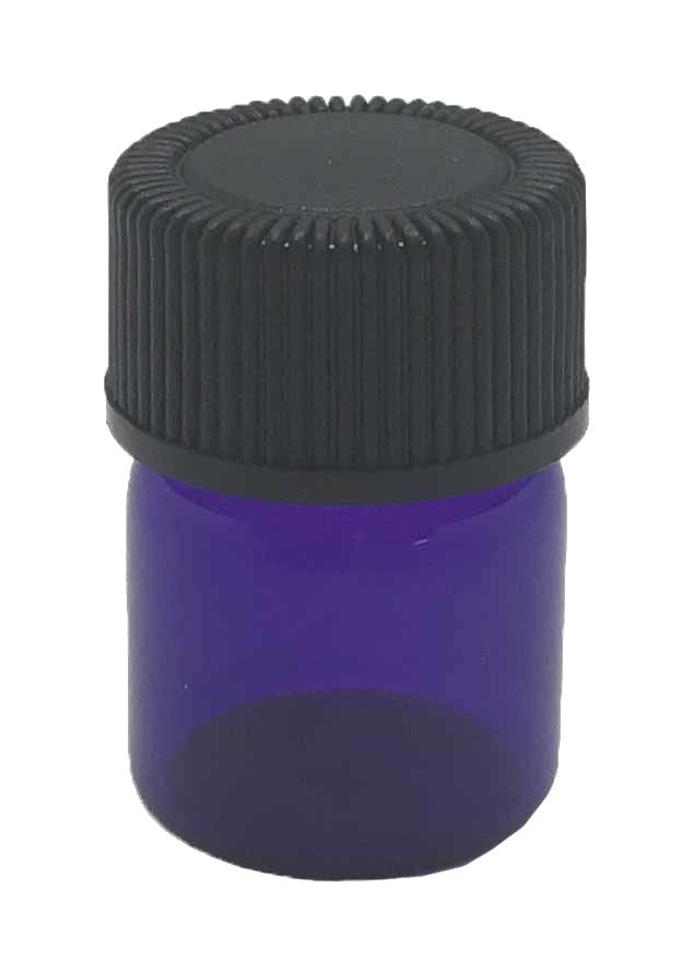 1 ml Purple Sample Bottles with Orifice Reducers and Caps (12-Pack)