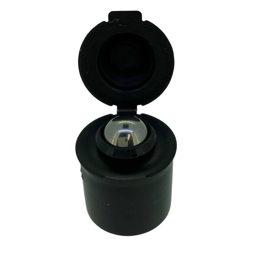 Black Flip Lids for 10ml Roller Bottles (12-Pack)