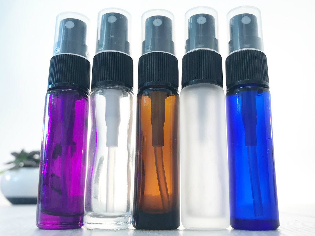 Black Spray Caps for 10ml Roller Bottles (12-Pack)