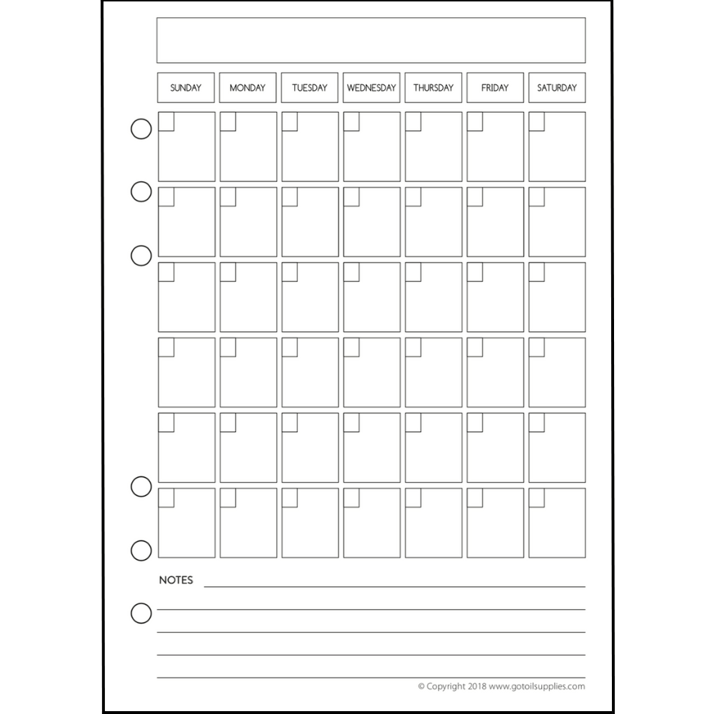 Calendar Tear Pad (12 Sheets)