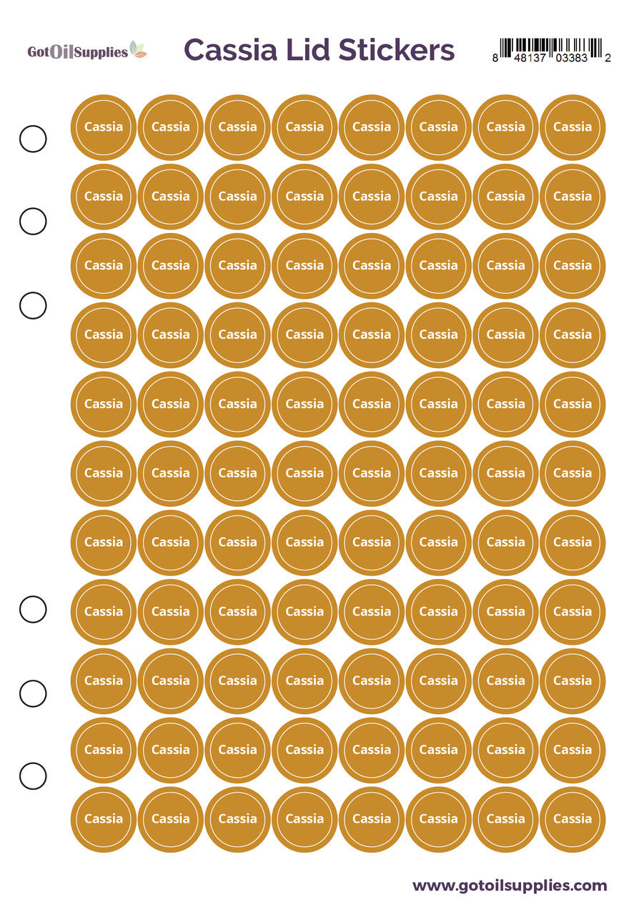 Cassia dōTERRA Lid Stickers