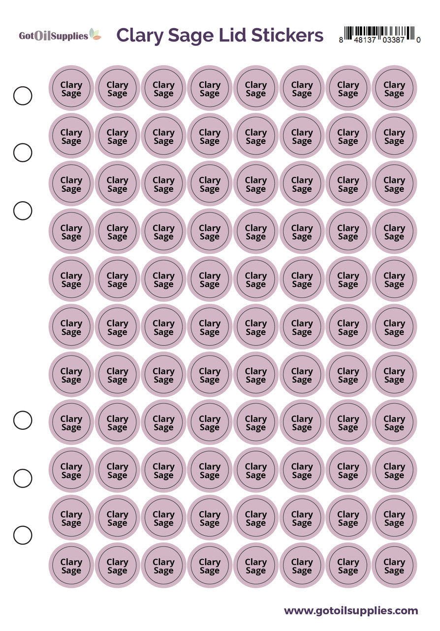 Clary Sage dōTERRA Lid Stickers