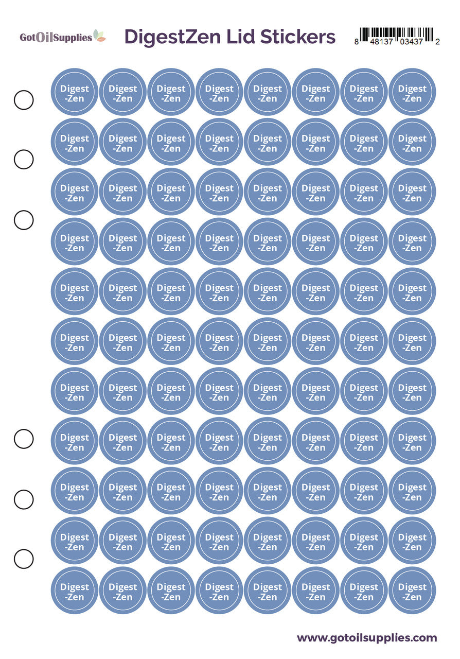 DigestZen® dōTERRA® Lid Stickers