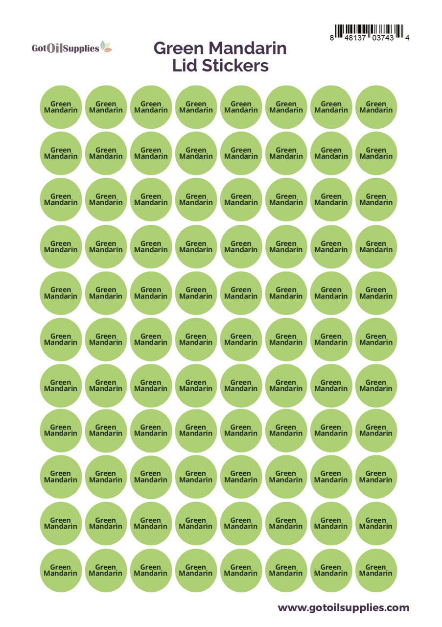 Green Mandarin dōTERRA® Lid Stickers