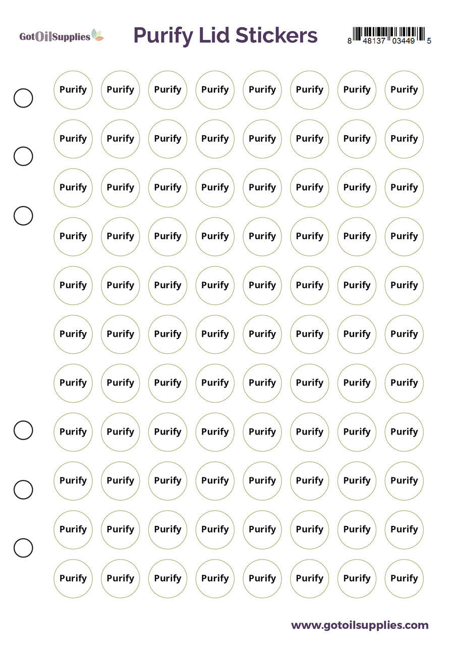Purify dōTERRA® Lid Stickers