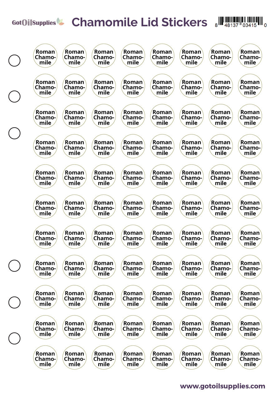 Roman Chamomile dōTERRA Lid Stickers