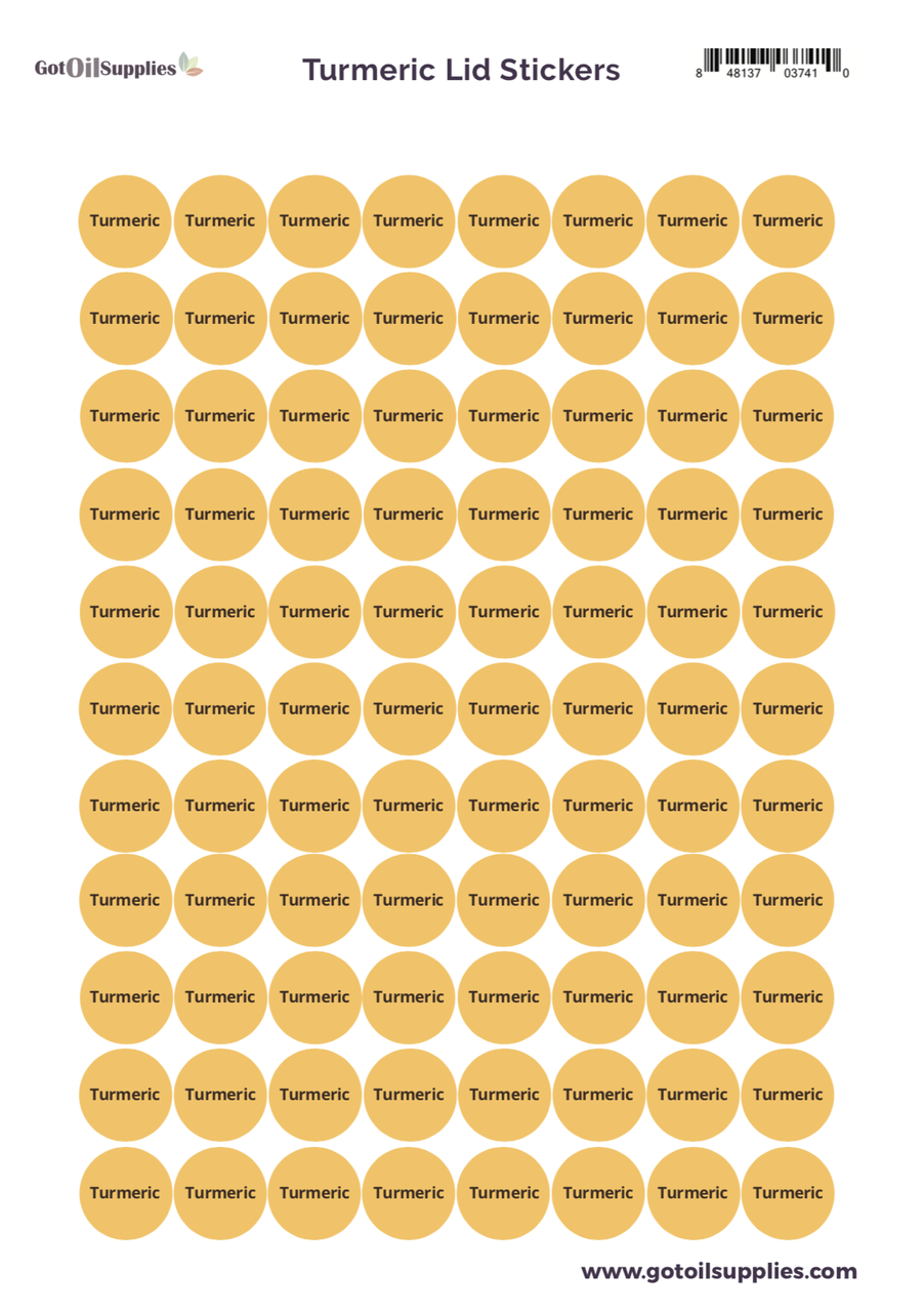 Turmeric dōTERRA® Lid Stickers