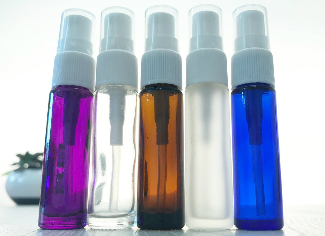 White Spray Caps for 10ml Roller Bottles (12-Pack)