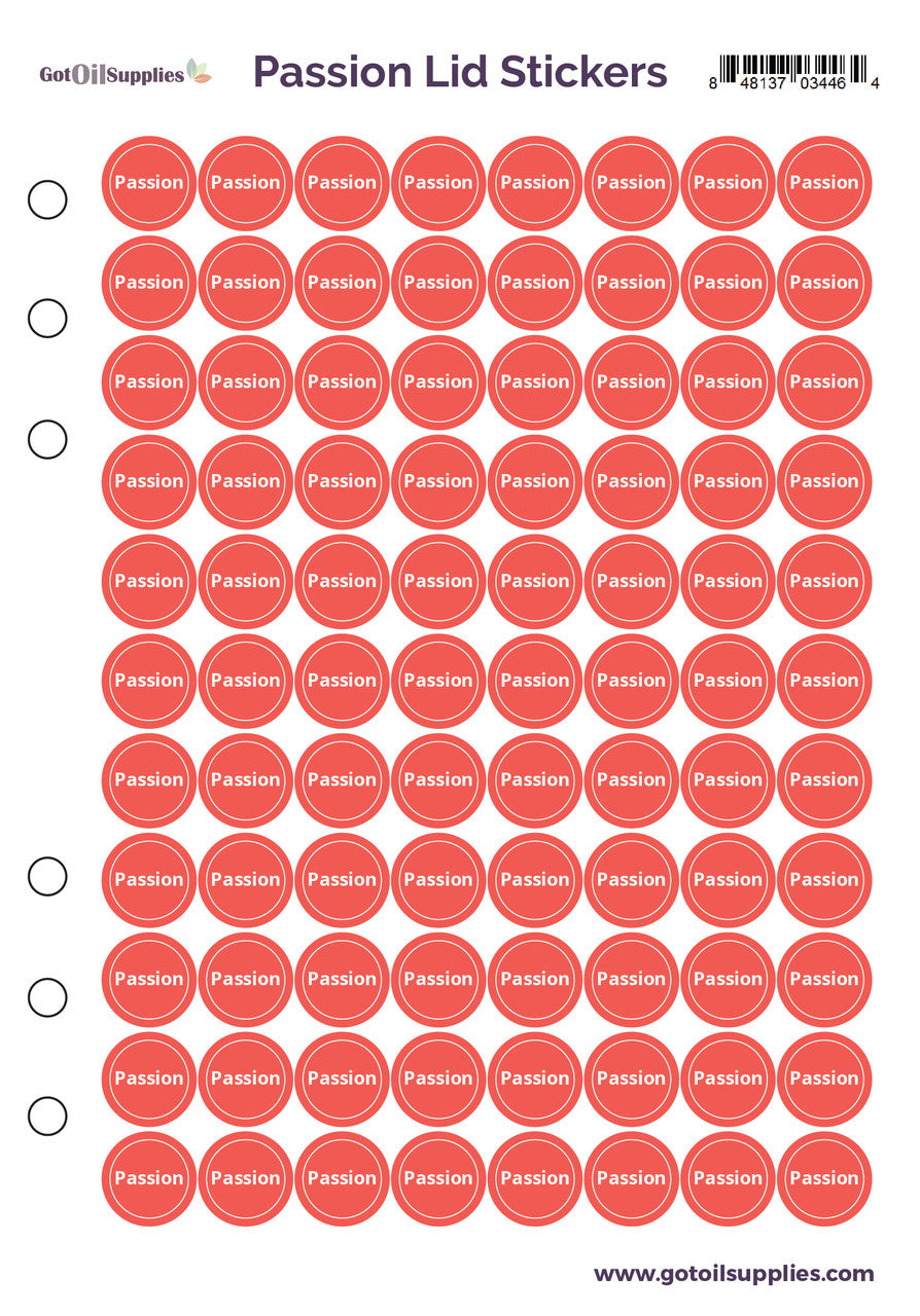 dōTERRA Passion® Lid Stickers