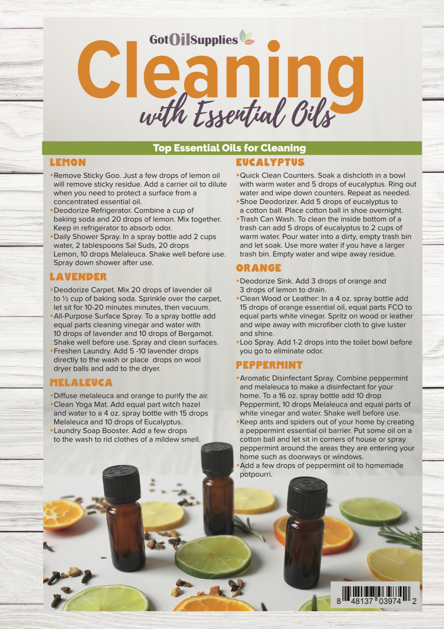 Cleaning With Essential Oils Resource Card
