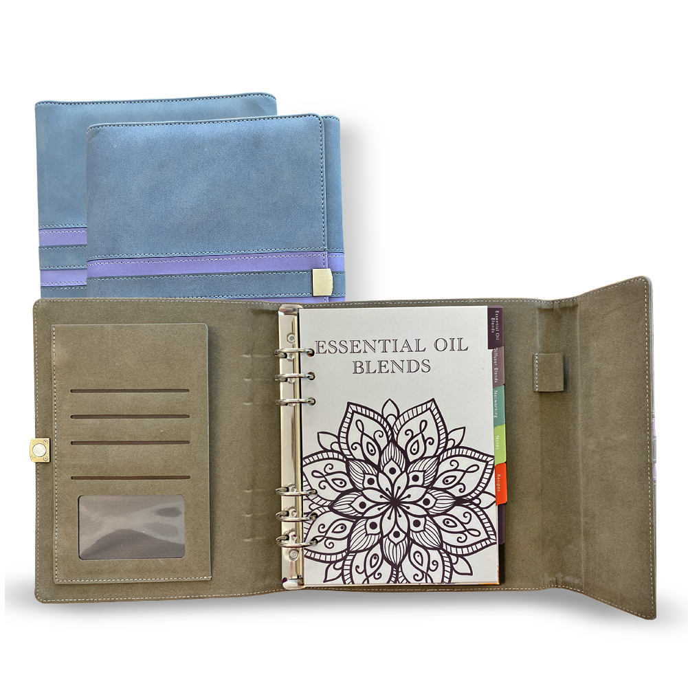 Gray and Purple Content Management System Binder For Essential Oil Products from Got Oil Supplies