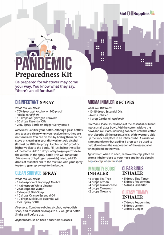 Pandemic Preparedness Kit Essential Oil Recipes