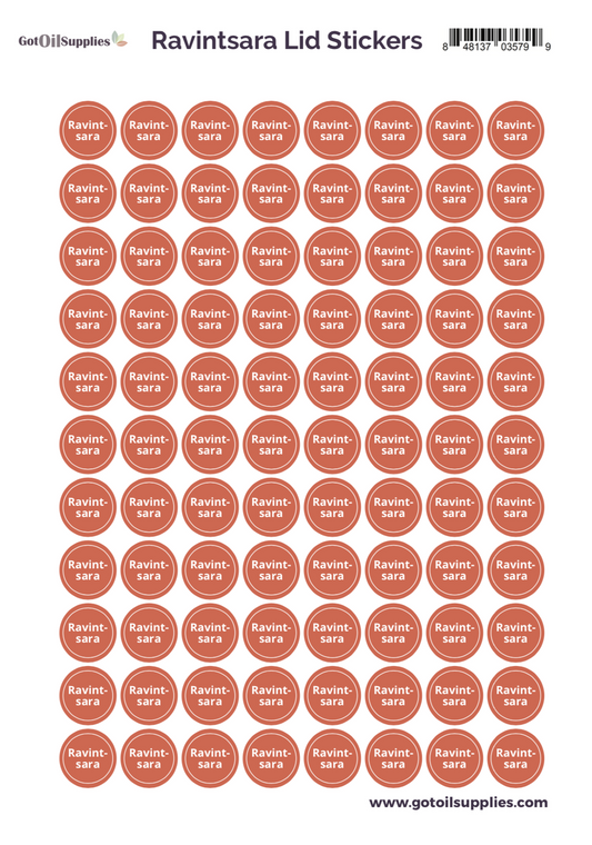 Ravintsara YL Essential Oil Lid Stickers