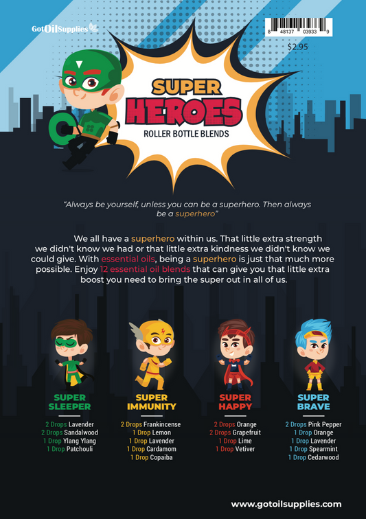 Super Heroes Roller Bottle Blend Recipes For Boys