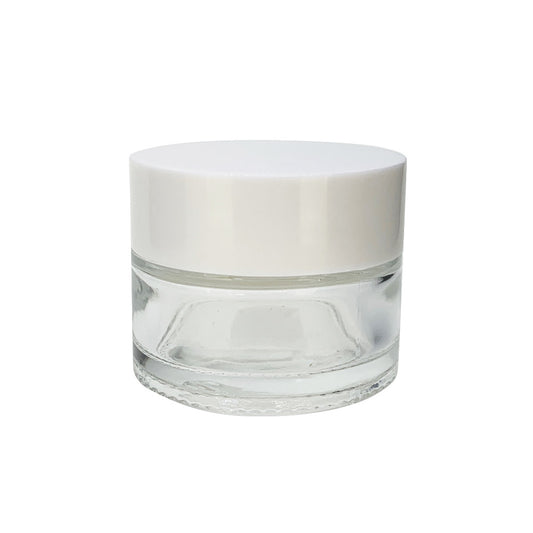 15 ml Clear Glass Salve Cream Jars (12-Pack)