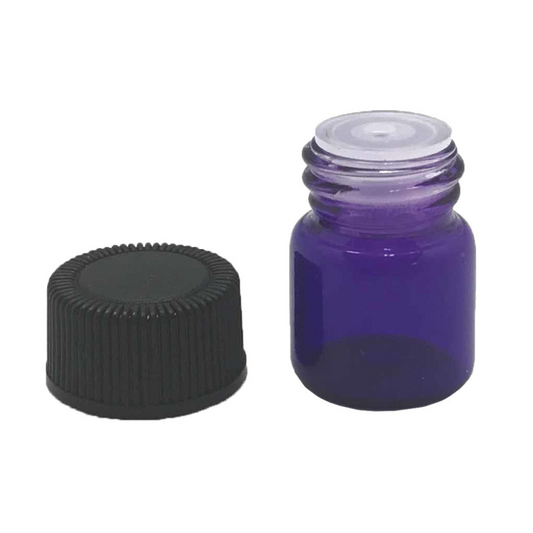 1 ml Purple Sample Bottles with Orifice Reducers and Caps (12-Pack)