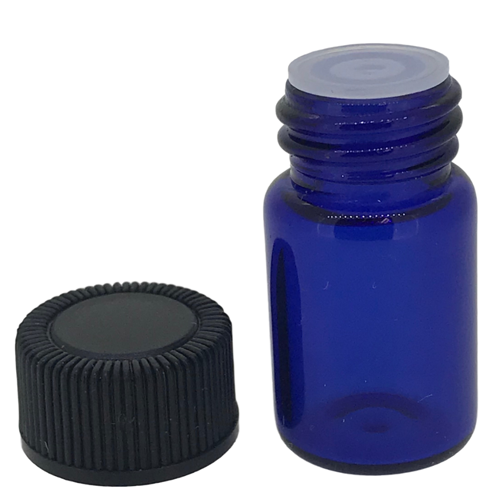 2 ml Blue Sample Bottles with Orifice Reducers and Caps (12-Pack)