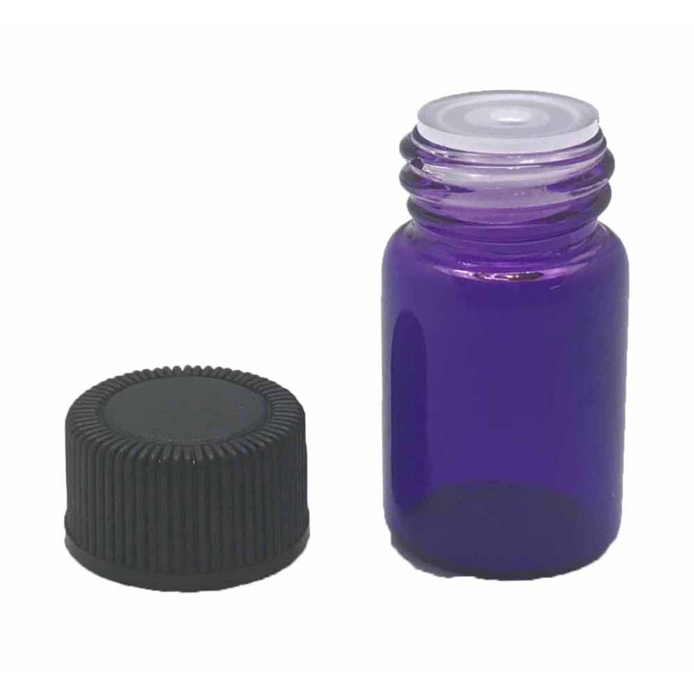2 ml Purple Sample Bottles with Orifice Reducers and Caps (12-Pack)