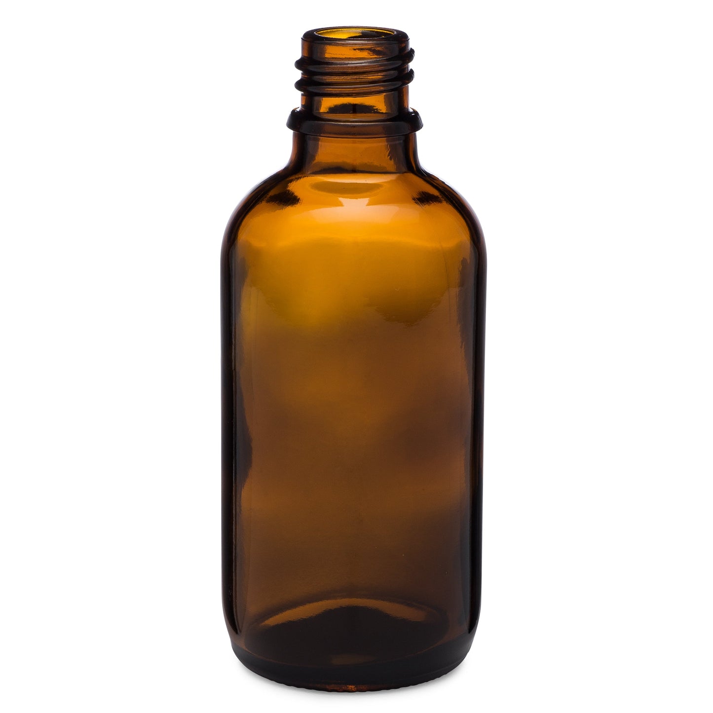 2 oz Amber Glass Boston Round Bottles (6-Pack)