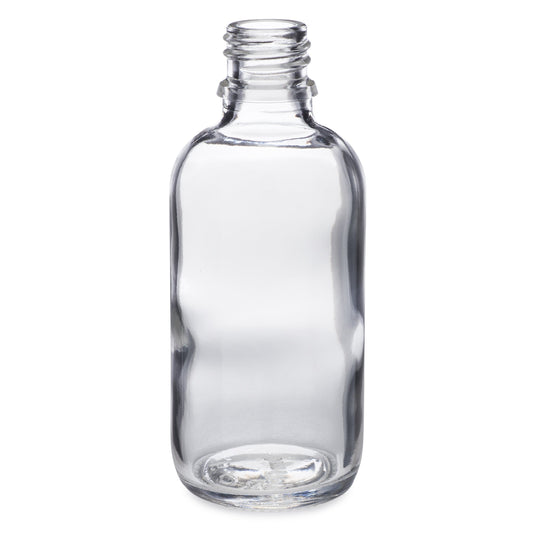 2 oz Clear Glass Boston Round Bottles (6-Pack)