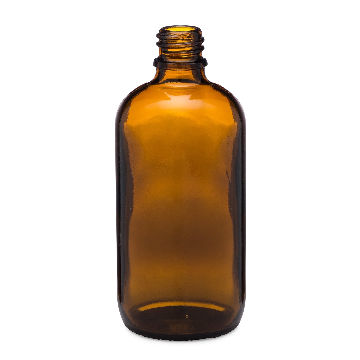 4 oz Amber Glass Boston Round Bottles (6-Pack)