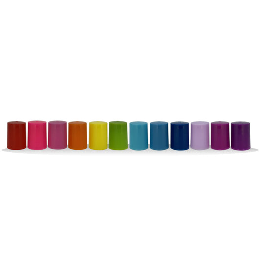 Assorted Color Plastic Roller Bottle Lids (12-Pack)