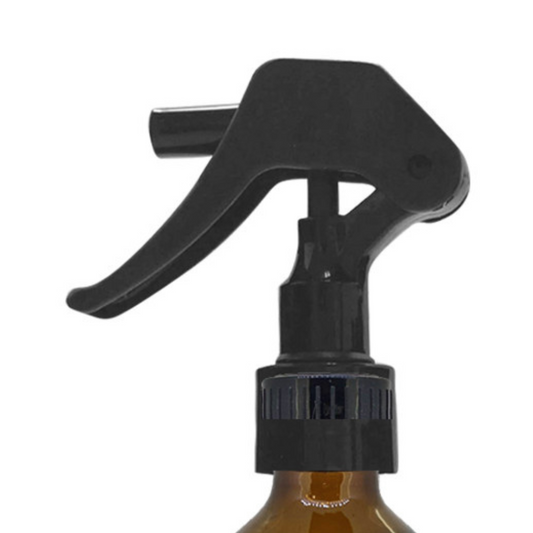 Black Trigger Sprayer For 2oz Boston Round Bottles (6-Pack)
