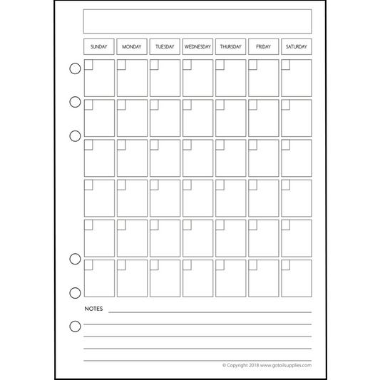 Calendar Tear Pad (12 Sheets)