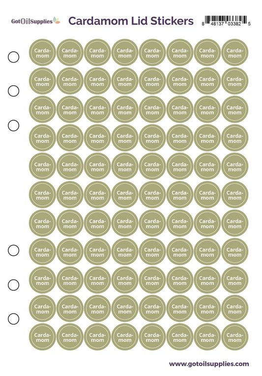 Cardamom dōTERRA Lid Stickers