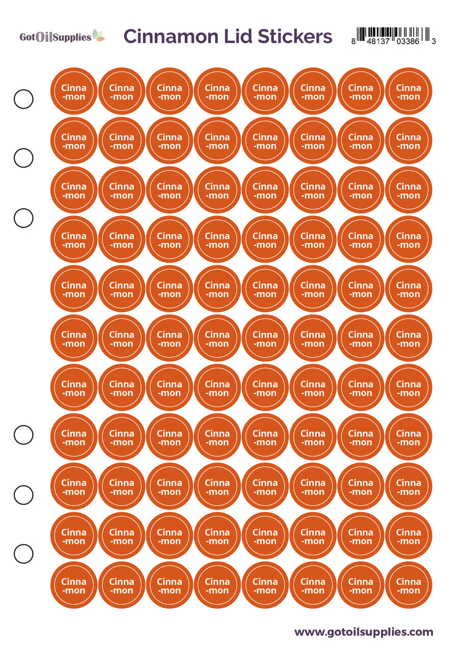 Cinnamon Bark dōTERRA Lid Stickers