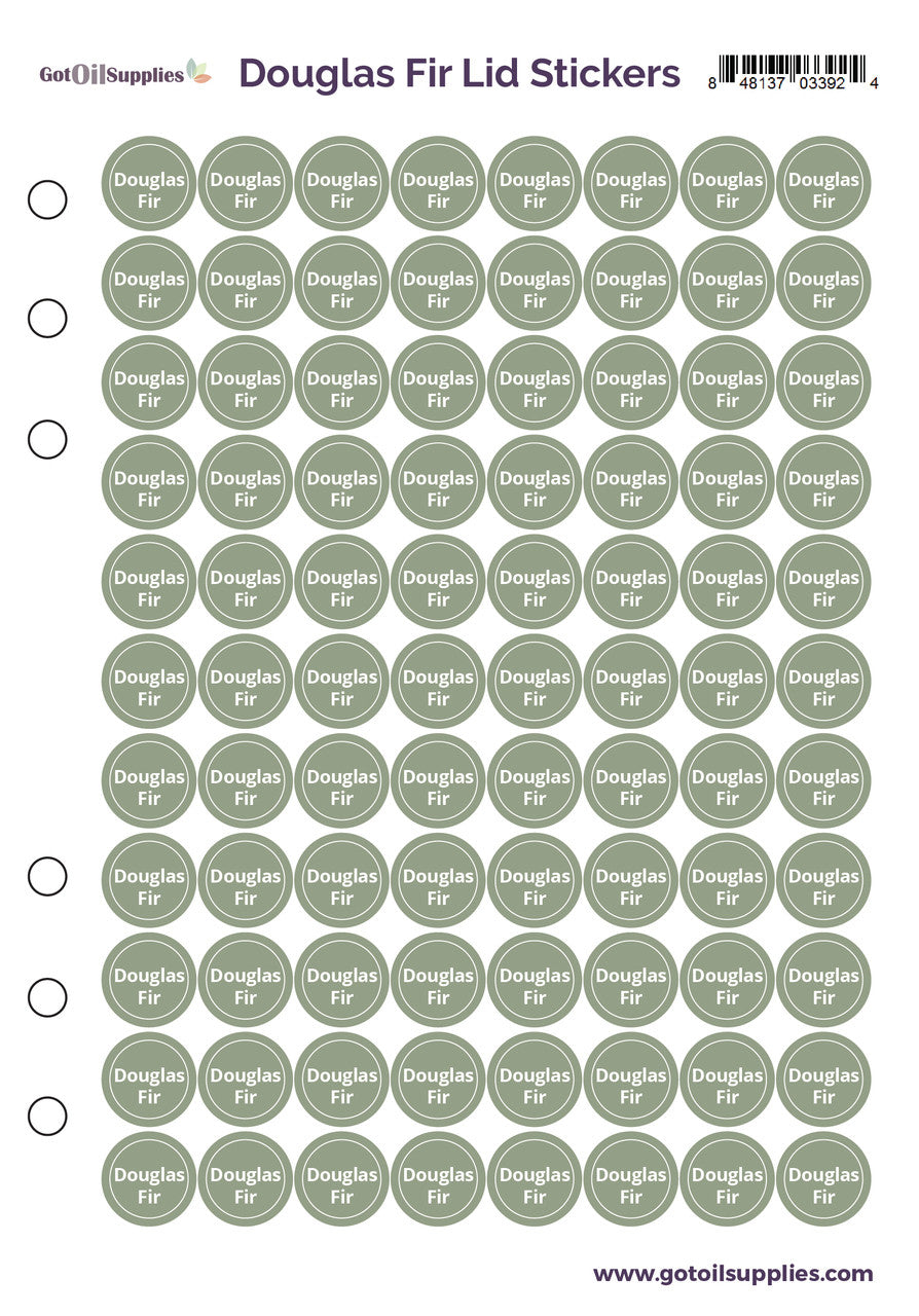 Douglas Fir dōTERRA Lid Stickers