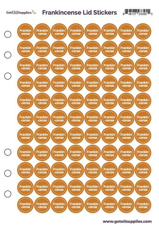 Frankincense dōTERRA Lid Stickers