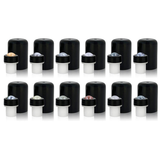 Gemstone Roller Inserts for 5ml to 30ml Essential Oil Bottles (12-Pack)
