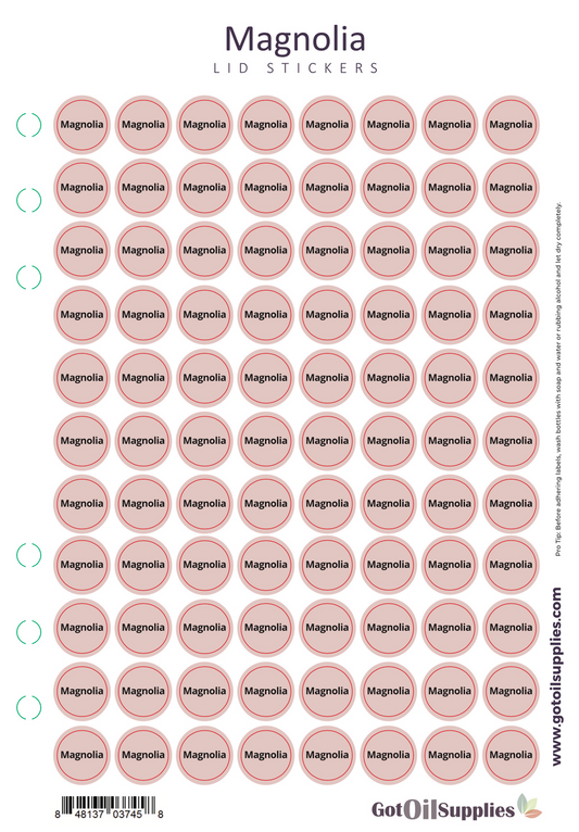 Magnolia dōTERRA® Lid Stickers