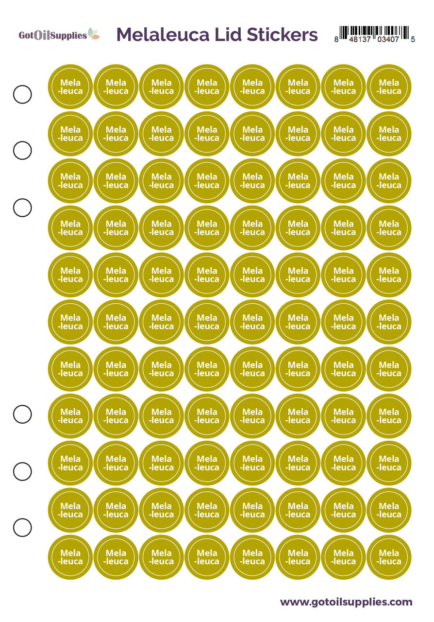 Melaleuca dōTERRA Lid Stickers