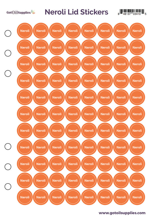 Neroli dōTERRA Lid Stickers