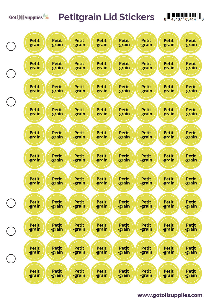 Petitgrain dōTERRA Lid Stickers