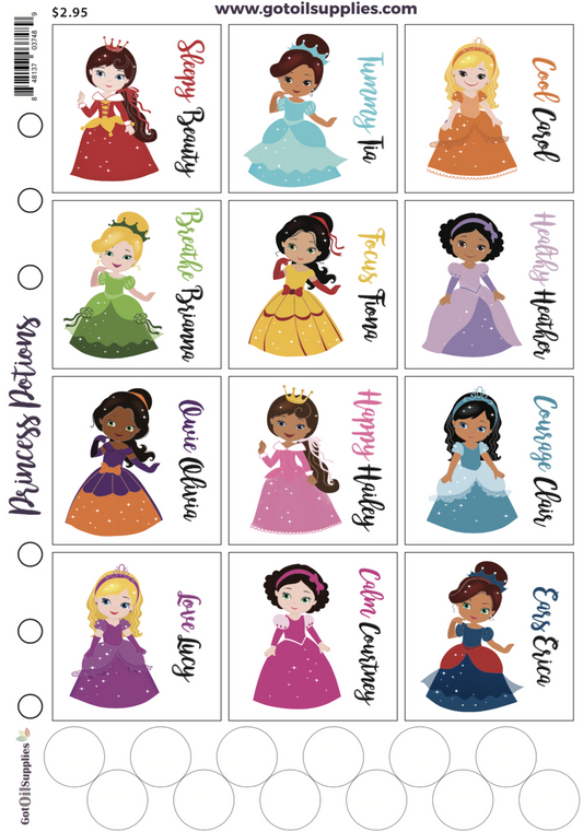 Princess Potion Labels