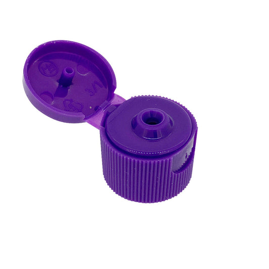 Purple Flip Lids For Essential Oil Bottles (12-Pack)