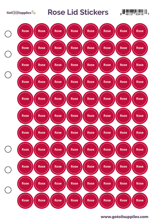 Rose dōTERRA Lid Stickers