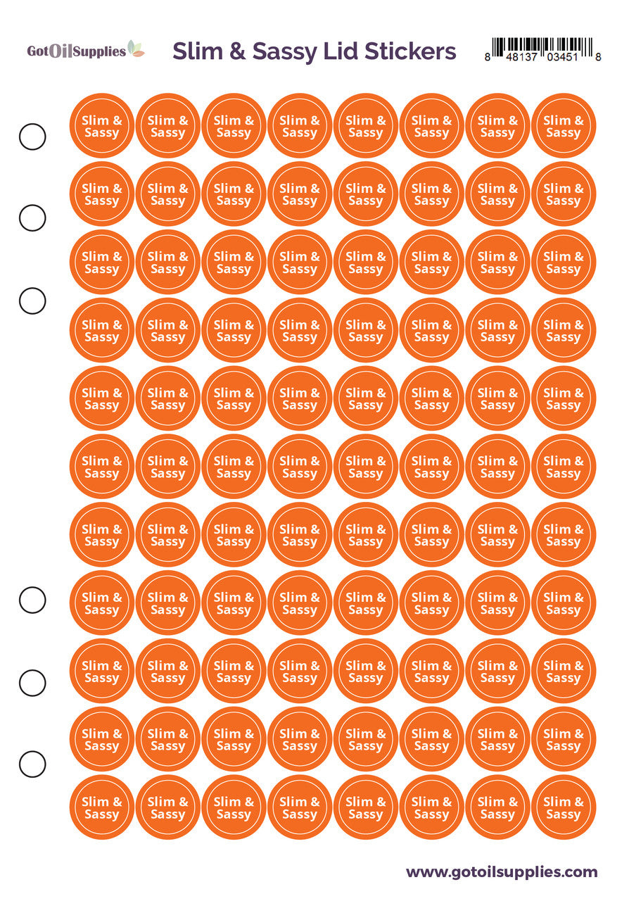 Slim & Sassy® dōTERRA® Lid Stickers