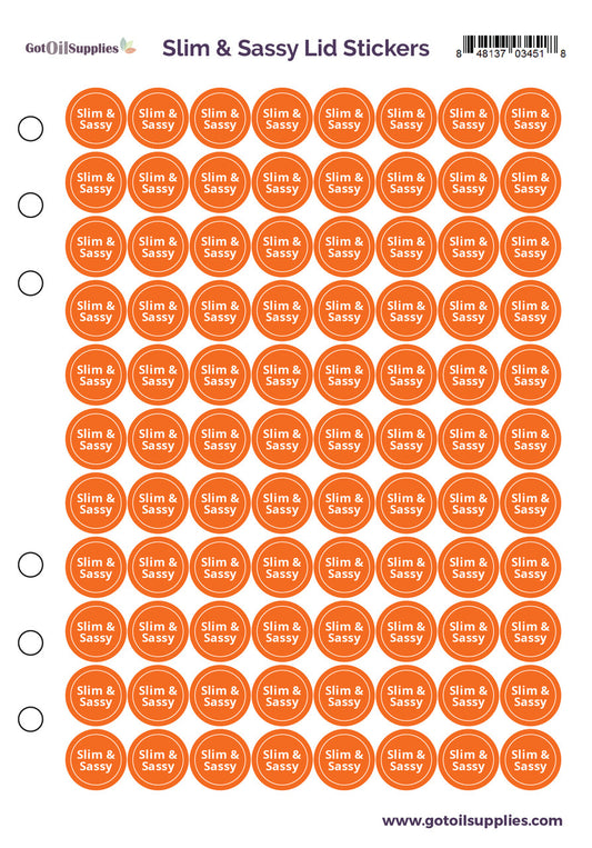Slim & Sassy® dōTERRA® Lid Stickers