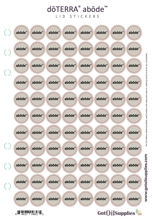 abōde™ dōTERRA® Lid Stickers