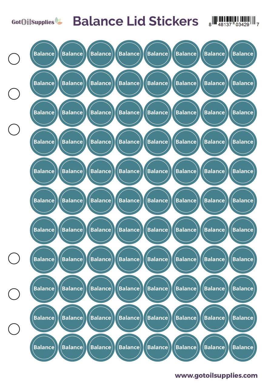 dōTERRA Balance® Lid Stickers