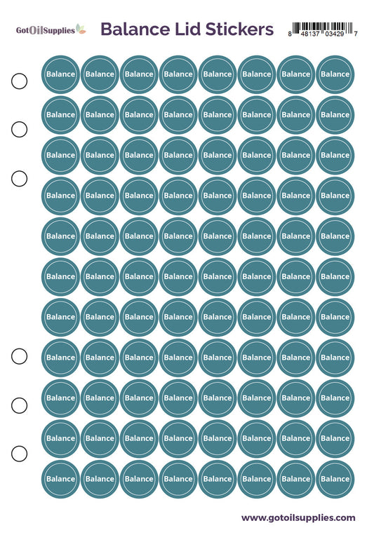 dōTERRA Balance® Lid Stickers